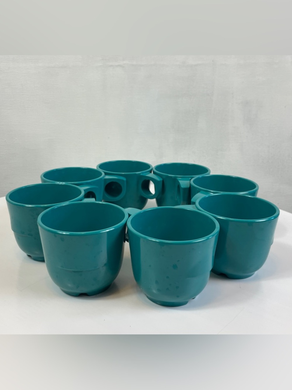 Set of 8 Melmac stacking cups